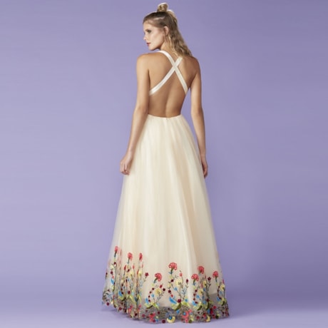 IZA.D - VESTIDO DE FESTA LONGO APLIC NO BUSTO SAIA DE TULE
 - NUDE IZA.D - VESTIDO DE FESTA LONGO APLIC NO BUSTO SAIA DE TULE
 - NUDE