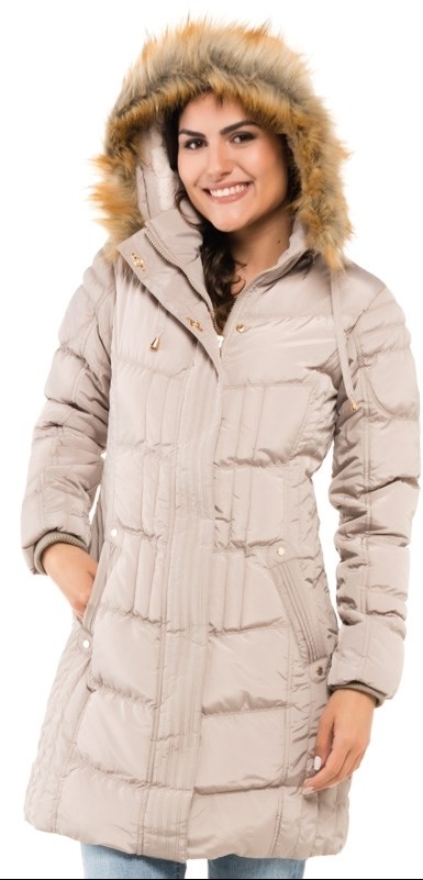 jaqueta de nylon forrada feminina