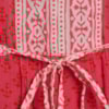 KAFTAN CANTÃO   PADRÃO FOLHINHAS COM TIRAS E TASSEL - ROSA