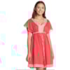 KAFTAN CANTÃO   PADRÃO FOLHINHAS COM TIRAS E TASSEL - ROSA