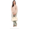 LANFRIA - PULL TRICOT PONTO INGLÊS RAGLAN - BEGE