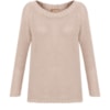 LANFRIA - PULL TRICOT PONTO INGLÊS RAGLAN - BEGE