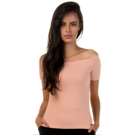 LAWRENCE - BLUSA MALHA CANELADA OMBRO A OMBRO - NUDE LAWRENCE - BLUSA MALHA CANELADA OMBRO A OMBRO - NUDE