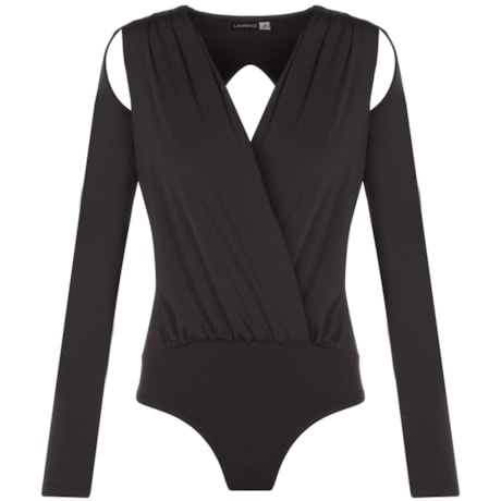 LAWRENCE - BODY DECOTE V DETALHE VAZADO COSTAS - PRETO LAWRENCE - BODY DECOTE V DETALHE VAZADO COSTAS - PRETO