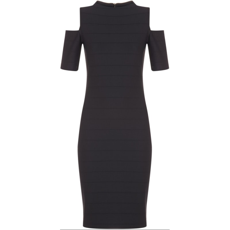 LAWRENCE - VESTIDO BANDAGEM OMBROS A MOSTRA - PRETO LAWRENCE - VESTIDO BANDAGEM OMBROS A MOSTRA - PRETO