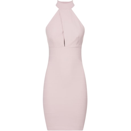 LAWRENCE - VESTIDO GOLA ALTA TRANSPASSE DECOTE - ROSA LAWRENCE - VESTIDO GOLA ALTA TRANSPASSE DECOTE - ROSA