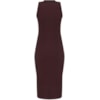 LAWRENCE - VESTIDO MALHA CANELADO GOLA ALTA - BERINJELA