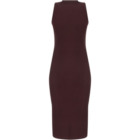 LAWRENCE - VESTIDO MALHA CANELADO GOLA ALTA - BERINJELA LAWRENCE - VESTIDO MALHA CANELADO GOLA ALTA - BERINJELA