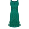 LEMON COLA - VESTIDO DE FESTA CURTO RENDA GUIPURE - VERDE