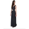 LEMON COLA - VESTIDO DE FESTA LONGO FLUITY FIVELA STRASS - CHUMBO