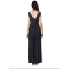 LEMON COLA - VESTIDO DE FESTA LONGO FLUITY FIVELA STRASS - CHUMBO