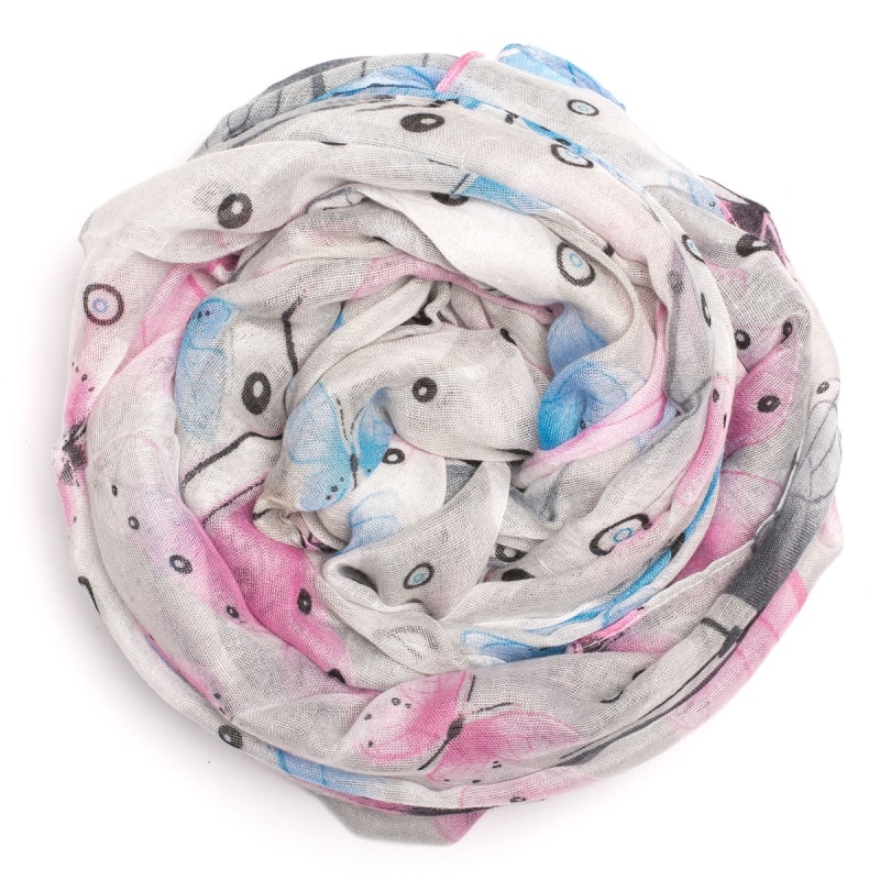 LENÇO CAPITOLLIUM ESTAMPADO BORBOLETAS - ROSA