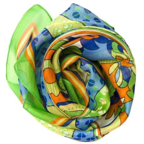 LENÇO ITALIANO 53X53 FLORAL - VERDE LENÇO ITALIANO 53X53 FLORAL - VERDE