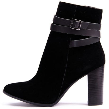 LIA LINE - BOTA CAMURÇA DETALHE FIVELA - PRETO LIA LINE - BOTA CAMURÇA DETALHE FIVELA - PRETO
