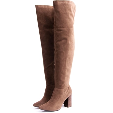 LIA LINE - BOTA CAMURÇA OVER THE KNEE - MARROM