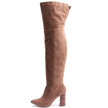 LIA LINE - BOTA CAMURÇA OVER THE KNEE - MARROM LIA LINE - BOTA CAMURÇA OVER THE KNEE - MARROM