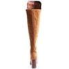 LIA LINE - BOTA CAMURÇA OVER THE KNEE ZÍPER - CARAMELO