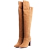 LIA LINE - BOTA CAMURÇA OVER THE KNEE ZÍPER - CARAMELO