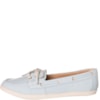 LIA LINE - MOCASSIM COURO COLOR COM LAÇO - AZUL CLARO