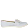 LIA LINE - MOCASSIM COURO COLOR COM LAÇO - AZUL CLARO