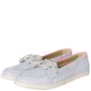 LIA LINE - MOCASSIM COURO COLOR COM LAÇO - AZUL CLARO
