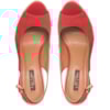 LIA LINE - SANDÁLIA ANABELA ABERTA NOBUCK - CORAL