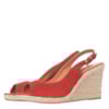 LIA LINE - SANDÁLIA ANABELA ABERTA NOBUCK - CORAL