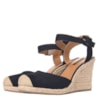 LIA LINE - SANDÁLIA ANABELA NOBUCK SALTO CORDA - PRETO