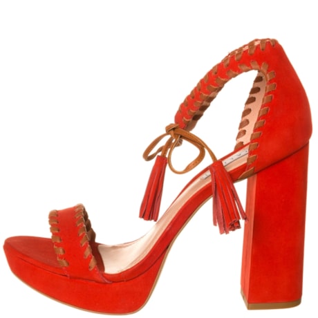 LIA LINE - SANDÁLIA NOBUCK SALTO BLOCO AMARRAÇÃO - VERMELHO LIA LINE - SANDÁLIA NOBUCK SALTO BLOCO AMARRAÇÃO - VERMELHO