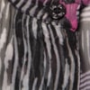LILLA KA- BLUSA CHIFFON ESTAMPA GEOMÉTRICA MANGA LONGA - PRETO