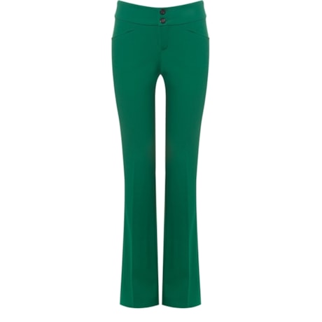 LILLA KA - CALÇA ALFAIATARIA RECORTE LATERAL PIQUET - VERDE