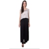 LILLA KA - CALÇA PANTALONA CREPE BOLSO E CINTO IRREGULAR - MARINHO