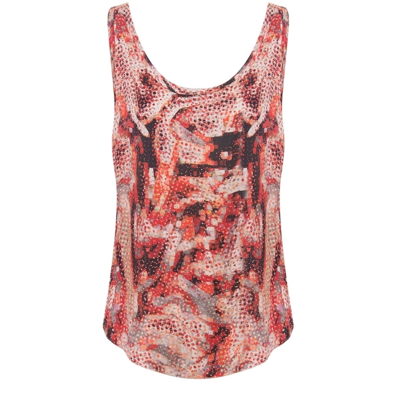 LILLA KA - REGATA CHIFFON ESTAMPADO - VERMELHO