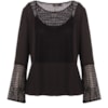 LUCIDEZ - BATA RENDA CHIFFON RECORTES ARLENE - PRETO