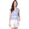 LUCIDEZ - BLUSA CALEIDOSCÓPIO COSTA LISA - AZUL