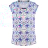 LUCIDEZ - BLUSA CALEIDOSCÓPIO COSTA LISA - AZUL