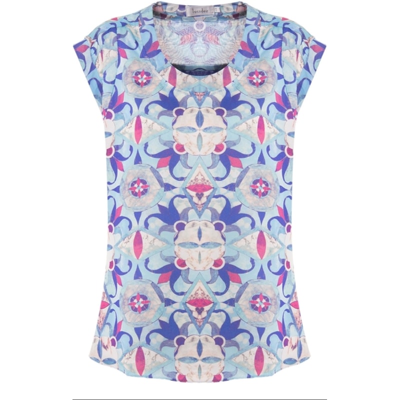 LUCIDEZ - BLUSA CALEIDOSCÓPIO COSTA LISA - AZUL