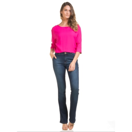 LUCIDEZ - BLUSA CREPE SUPER AMPLA RECORTES - FÚCSIA
