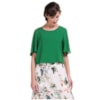 LUCIDEZ - BLUSA CROPPED CREPE BOTÕES COSTAS - MENTA