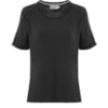 LUCIDEZ - BLUSA DETALHE PONTO AJOUR MANGA E DECOTE - PRETO