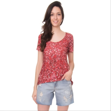 LUCIDEZ - BLUSA ESTAMPADA PORTO DE GALINHAS - VERMELHO