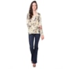 LUCIDEZ - BLUSA FABIANA MANGA SINO CORROSÃO - AMARELO