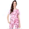 LUCIDEZ - BLUSA FRENTE ESTAMPADA RECORTE TRANSPARENTE - ROSA