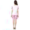 LUCIDEZ - BLUSA FRENTE ESTAMPADA RECORTE TRANSPARENTE - ROSA