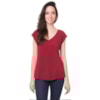 LUCIDEZ - BLUSA ITAPEMA NERVURAS MANGAS DECOTE V VISCOSE - UVA