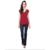LUCIDEZ - BLUSA ITAPEMA NERVURAS MANGAS DECOTE V VISCOSE - UVA