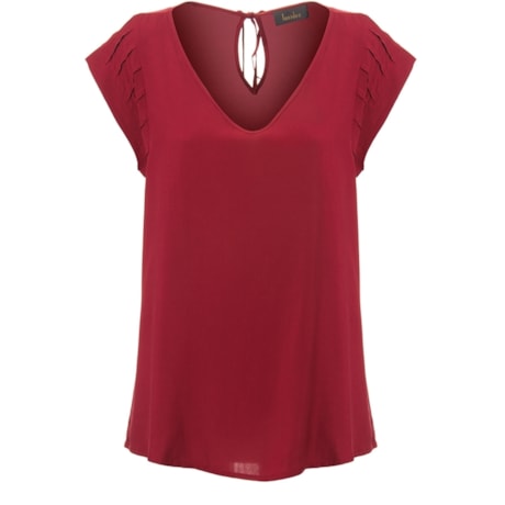 LUCIDEZ - BLUSA ITAPEMA NERVURAS MANGAS DECOTE V VISCOSE - UVA