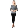 LUCIDEZ - BLUSA JERSEY ARABESCOS MAISA - MARINHO