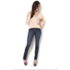 LUCIDEZ - BLUSA MALHA C/ CETIM BORD. OMBRO M3/4 - AREIA