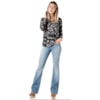 LUCIDEZ - BLUSA MALHA FLORA DECOTE V LUCIANA - VERDE